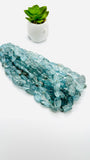 Moss Aquamarine Faceted Nugget • 11-13 x 14-20 mm size • Length 16 inch AAAA • Moss Aquamarine Freeform Beads