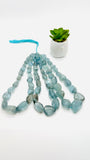 Moss Aquamarine Faceted Nugget Beads • Length 16 inch AAAA • Moss Aquamarine Freeform Beads