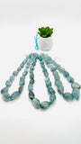 Moss Aquamarine Faceted Nugget Beads • Length 16 inch AAAA • Moss Aquamarine Freeform Beads