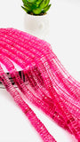 Crystal Faceted Heishi Beads • AAA Quality • Length 14" Crystal quartz Coating Beads