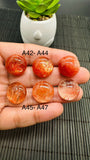 Sunstone Round Cabochon • 17 mm Size • Code A42 -A47 • 4A/ 3A Quality • Sunstone Round Cabs • Natural Sunstone Cabs