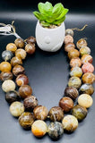 Green Opal Round Beads 20 mm Size - Length 40 cm - AAA Quality- Rare Available Beads - 100% Natural