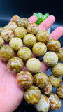Green Serpentine Round Beads 20 MM - Length 40 cm - AAA Quality- Rare Available Beads - 100% Natural