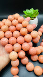 Peach Calcite Round Beads 20 MM - Length 40 cm - AAA Quality- Rare Available Beads - 100% Natural