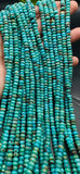 Turquoise Roundel Beads 5 mm size AA+ Quality- Natural Turquoise - Length 40 cm - Turquoise Rondelle Beads