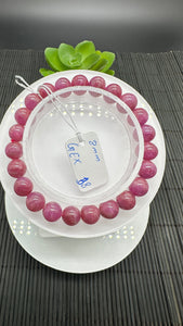 Ruby Round Bracelet • 8 mm Size • Code B8 • 7.5  Inch Length • AAA Quality • Natural Ruby Bracelet