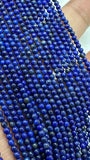 Lapis lazuli Round Beads 2 mm size • Length 40 cm • AA+ Quality • Natural Lapis without any treatment or dyed