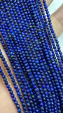 Lapis lazuli Round Beads 2 mm size • Length 40 cm • AA+ Quality • Natural Lapis without any treatment or dyed