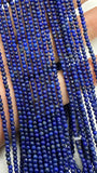 Lapis lazuli Round Beads 2 mm size • Length 40 cm • AA+ Quality • Natural Lapis without any treatment or dyed