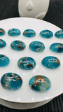 Apatite Cabochon 10x14 mm Size • Pack of 2 Pcs • AAA Quality  • Apatite Oval Cabochons