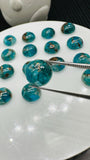 Apatite Cabochon 14 mm Size • Pack of 2 Pcs • AAA Quality  • Apatite Round Cabochons