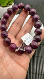 Ruby Round Bracelet • 12 mm Size • Code C7 • 7.5 Inch Length • AAA Quality • Natural Star Ruby Bracelet
