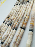 Australian Opal faceted Heishi Beads 6mm size, 16 Inch Strand- Australian opal Heishi/tyre shape , Flat thin slice shape