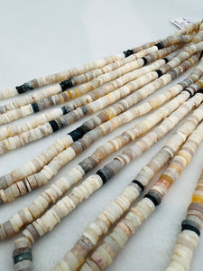 Australian Opal faceted Heishi Beads 6mm size, 16 Inch Strand- Australian  opal Heishi/tyre shape , Flat thin slice shape