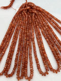 Sunstone faceted Roundel 5-7 mm Necklace, 16 Inch Strand- good Quality - Natural Sunstone Faceted Roundel beads