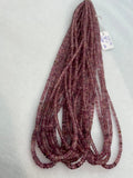 Malaya Garnet Faceted 3-3.5mm - Natural Malaya Garnet faced shape, AAA Quality beads Length 16 Inch-