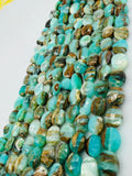 Peruvian Opal Faceted Oval Beads • 9X11 mm Size • Length 10 Inch • AAA Quality • Natural Peruvian Opal beads • Origin Peru