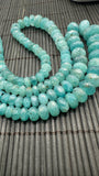 Grandidierite Faceted Roundel Beads- 6-11 mm size - 5A+ Quality - Length 17'' - Natural Grandidierite Rondelle Beads- Rare Beads