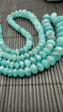 Grandidierite Faceted Roundel Beads- 6-11 mm size - 5A+ Quality - Length 17'' - Natural Grandidierite Rondelle Beads- Rare Beads