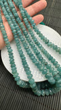 Grandidierite Faceted Roundel Beads- 5-11 / 6-11 mm size - 5A Quality - Length 17'' - Natural Grandidierite Rondelle Beads- Rare Beads