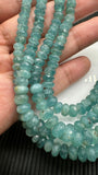 Grandidierite Faceted Roundel Beads- 5-10 mm size - 5A Quality - Length 17'' - Natural Grandidierite Rondelle Beads