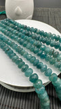 Grandidierite Faceted Roundel Beads - 6-12 mm size - 5A+ Quality - Length 17'' - Natural Grandidierite Rondelle Beads- Rare Beads