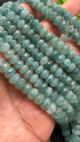 Grandidierite Faceted Roundel Beads- 5-10 / 6-11 mm size - 4A+ Quality - Length 17'' - Natural Grandidierite Rondelle Beads