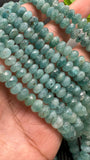 Grandidierite Faceted Roundel Beads- 5-10 / 6-11 mm size - 4A+ Quality - Length 17'' - Natural Grandidierite Rondelle Beads
