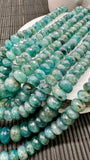 Grandidierite Faceted Roundel Beads- 6-10/ 6-12 mm size - 4A Quality - Length 17'' - Natural Grandidierite Rondelle Beads- Rare Beads