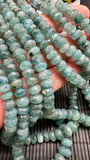 Grandidierite Faceted Roundel Beads- 6 to 10 mm size - Code G20- 3A+ Quality - Length 17'' - Natural Grandidierite Rondelle Beads