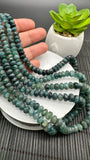 Grandidierite Faceted Roundel Beads - 6-10mm size- CODE G24 - AA+ Quality - Length 17'' - Natural Grandidierite Rondelle Beads