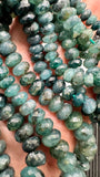 Grandidierite Faceted Roundel Beads - 6-10mm size- CODE G24 - AA+ Quality - Length 17'' - Natural Grandidierite Rondelle Beads