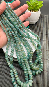 Grandidierite Faceted Roundel Beads- 6-10 / 6-12 mm size - AA+ Quality - Length 17'' - Natural Grandidierite Rondelle Beads