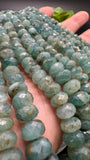 Grandidierite Faceted Roundel Beads- 6-10 / 6-12 mm size - AA+ Quality - Length 17'' - Natural Grandidierite Rondelle Beads