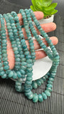 Grandidierite Faceted Roundel Beads - 6-12 mm size - Code G15- 4A+ Quality - Length 17'' - Natural Grandidierite Rondelle Beads