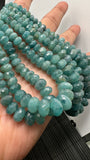 Grandidierite Faceted Roundel Beads - 6-12 mm size - Code G15- 4A+ Quality - Length 17'' - Natural Grandidierite Rondelle Beads