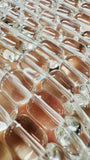 Crystal Tube Beads 9x11 mm size , Crystal Cylindrical Beads - 38 cm Strand - Natural Clear Crystal Beads