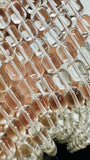 Crystal Tube Beads 9x11 mm size , Crystal Cylindrical Beads - 38 cm Strand - Natural Clear Crystal Beads