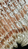 Crystal Tube Beads 9x11 mm size , Crystal Cylindrical Beads - 38 cm Strand - Natural Clear Crystal Beads