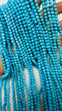 4MM Sleeping Beauty Turquoise Round Beads -100 % Natural Turquoise - Length 40 cm - Turquoise Round Blue AAAA Quality