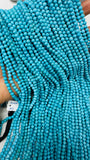 Sleeping Beauty Turquoise Round Beads 4- 4.5 mm Size - 100 % Natural Turquoise - Length 40 cm - Turquoise Round Blue AAAA Quality