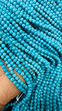 Sleeping Beauty Turquoise Round Beads  4- 4.5 mm Size - 100 % Natural Turquoise -  Length 40 cm - Turquoise Round Blue AAAA Quality