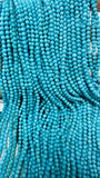 Sleeping Beauty Turquoise Round Beads 4- 4.5 mm Size - 100 % Natural Turquoise - Length 40 cm - Turquoise Round Blue AAAA Quality