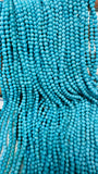 Sleeping Beauty Turquoise Round Beads  4- 4.5 mm Size - 100 % Natural Turquoise -  Length 40 cm - Turquoise Round Blue AAAA Quality