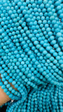 Sleeping Beauty Turquoise Round Beads 4- 4.5 mm Size - 100 % Natural Turquoise - Length 40 cm - Turquoise Round Blue AAAA Quality
