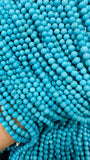 Sleeping Beauty Turquoise Round Beads  4- 4.5 mm Size - 100 % Natural Turquoise -  Length 40 cm - Turquoise Round Blue AAAA Quality