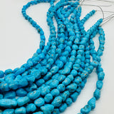 Kingman Turquoise Nugget Beads • 6-11 X 6-9 mm Size • AAA Quality • Length 40cm • Natural American Turquoise
