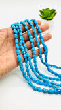 Kingman Turquoise Nugget Beads • 6-12 X 7-9 mm Size • Code #T1 • AAA Quality • Length 40cm • Natural American Turquoise