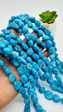 Kingman Turquoise Nugget Beads • 11-15x 9-10 mm • AAA Quality • Length 40cm • Natural American Turquoise