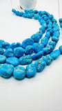 Kingman Turquoise Nugget Beads • 15-22x 12-16 mm Size • AAA Quality • Length 40cm • Natural American Turquoise